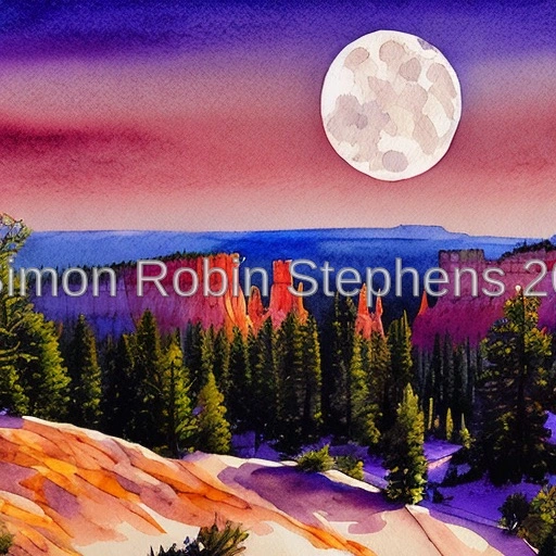Lunar Overture - Watercolour by Simon Robin Stephens