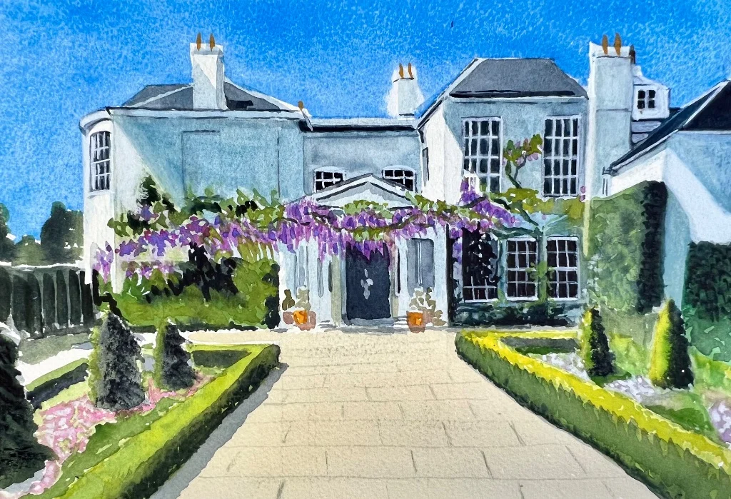 Wisteria at Pembroke Lodge, Richmond Park - Original watercolour by Simon Robin Stephens (27.9 × 38.1 cm (11 × 15 inches) unframed), £150