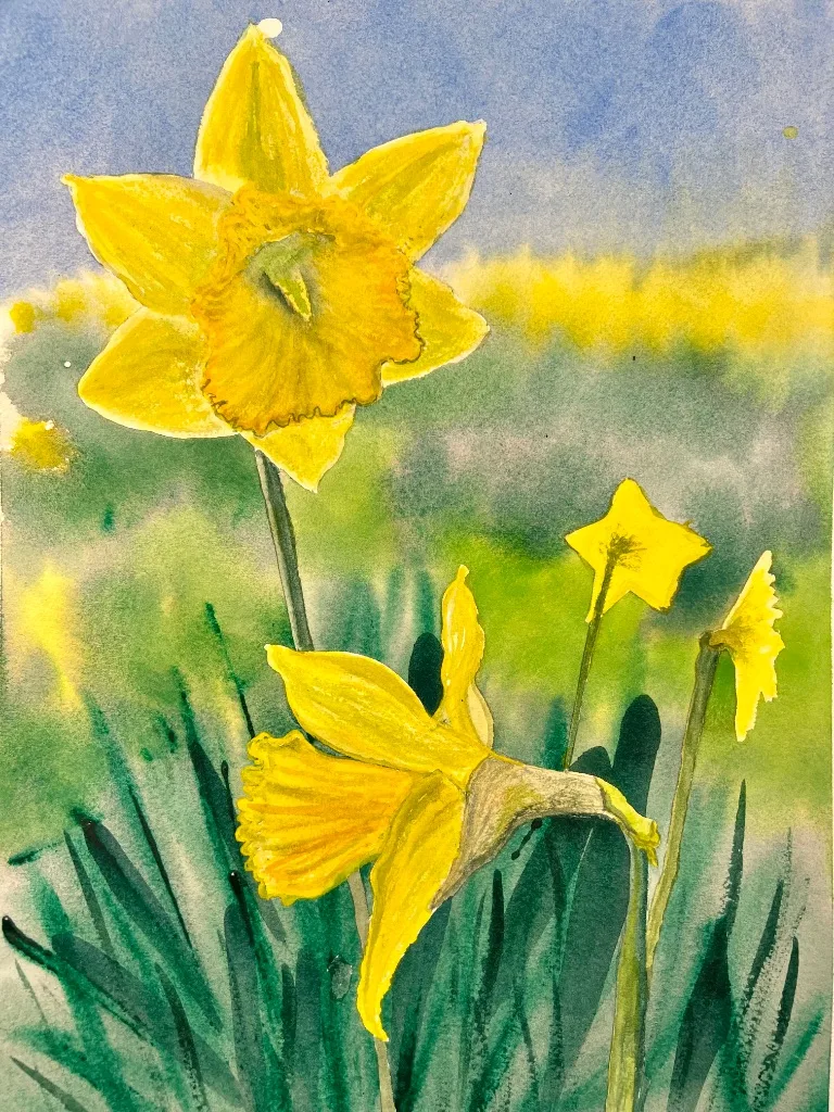 Hope In Bloom — original watercolour by Simon Robin Stephens