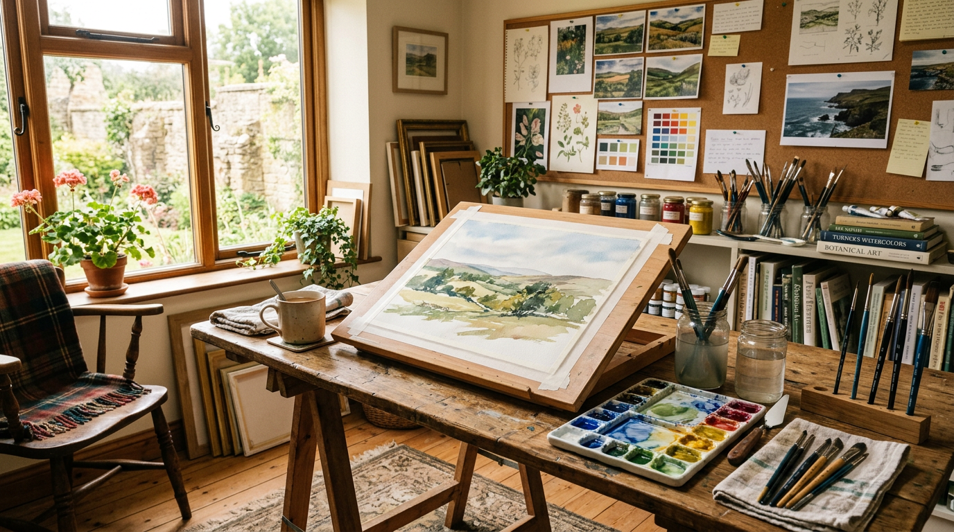 My Studio Practice — A Day in the Life of a Watercolour Artist - Simon Robin Stephens Art blog