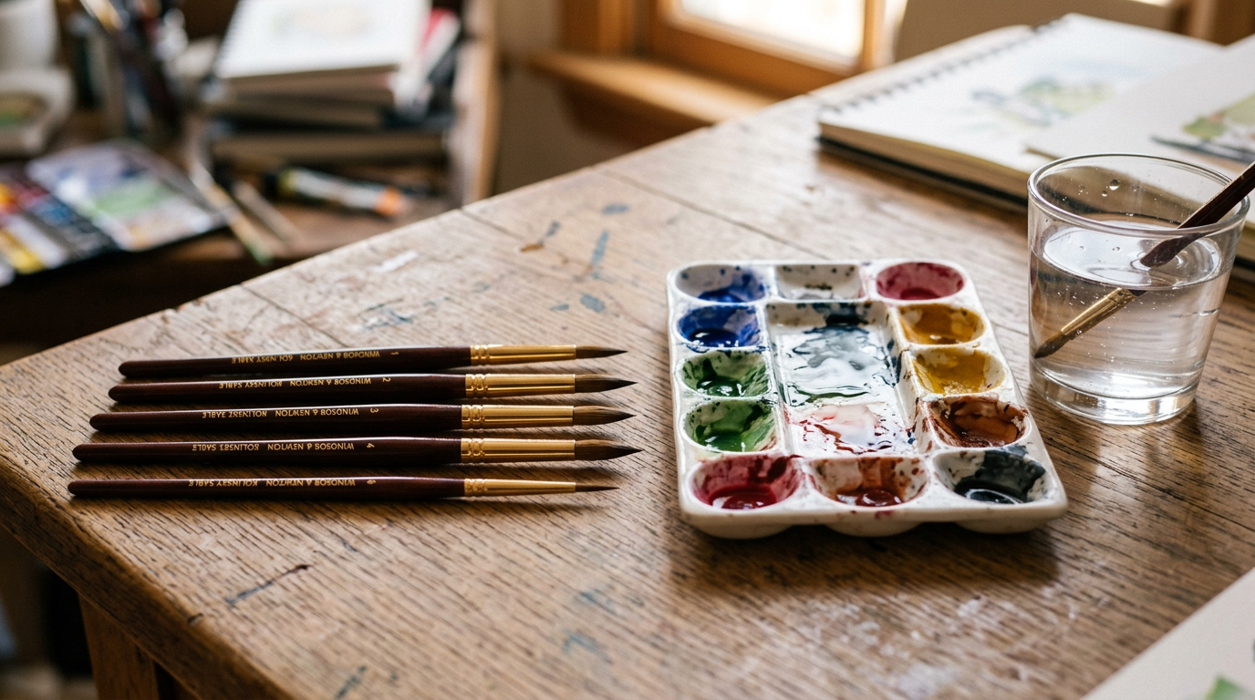 My Favourite Watercolour Brushes (And Why I Own Very Few) - Simon Robin Stephens Art blog