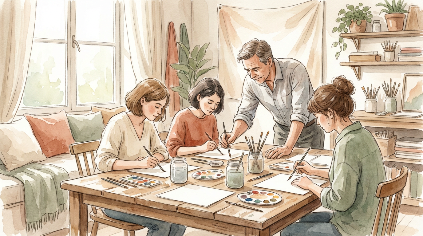 What to Look For in a Watercolour Workshop (And What to Run From) - Simon Robin Stephens Art blog