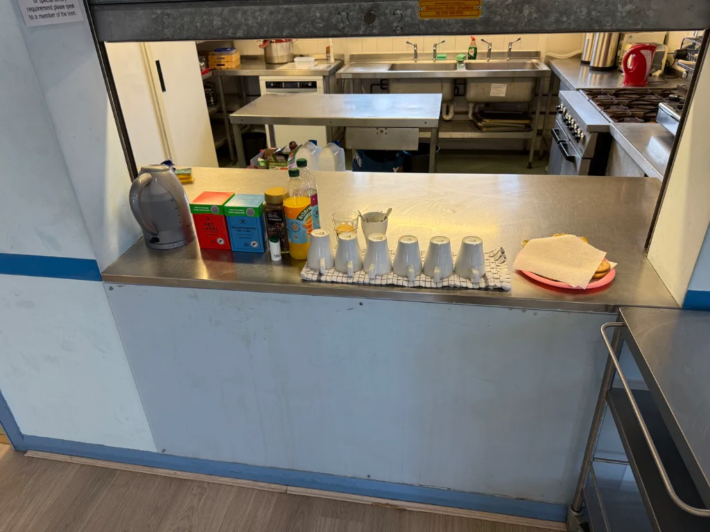 Tea coffee and refreshments station at Carshalton watercolour painting workshop